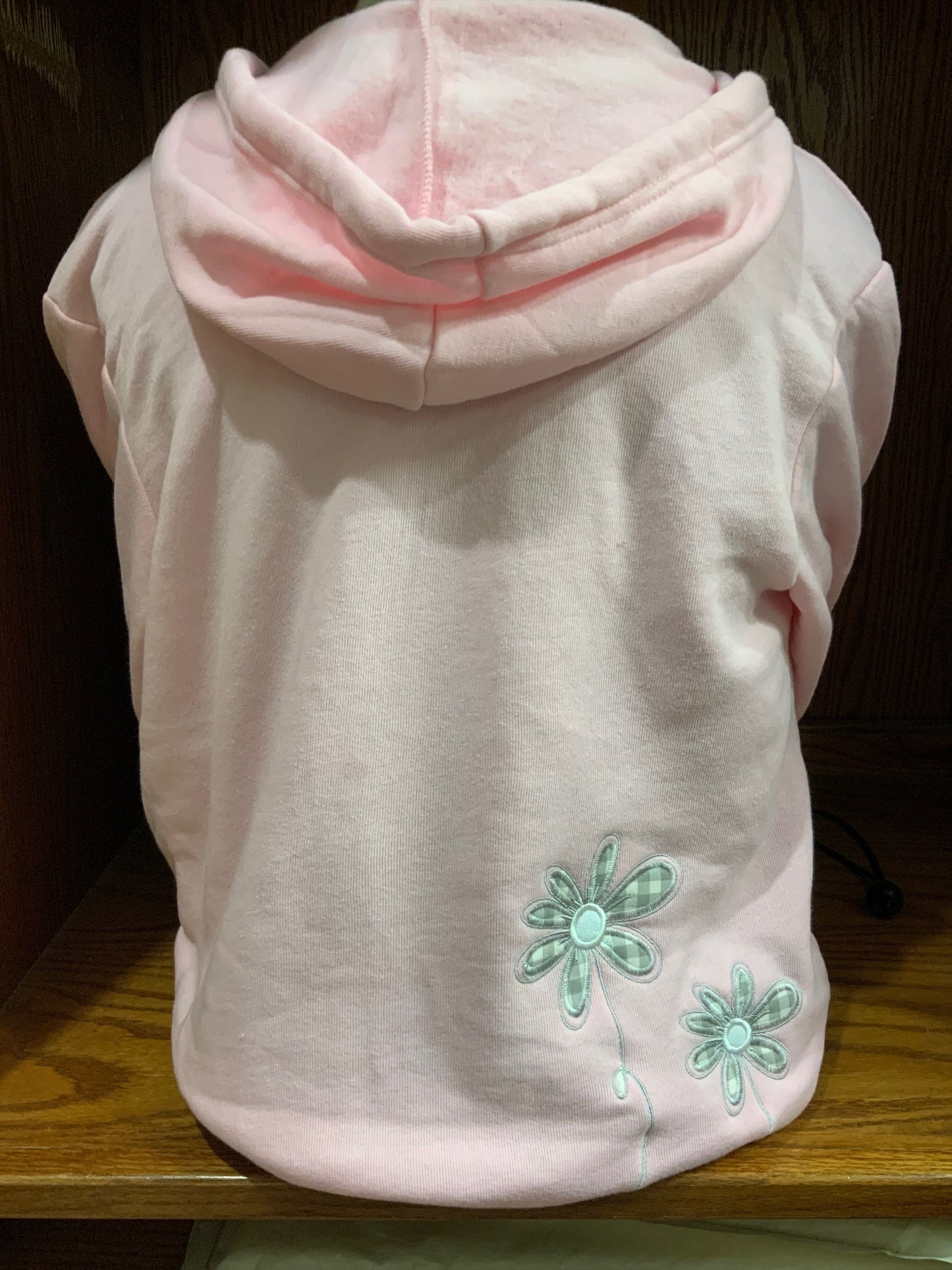 Pink Grey Flower Zip Hoodie S-4X