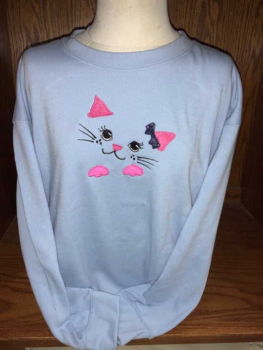 Light Blue Kitty Tunic S-4X