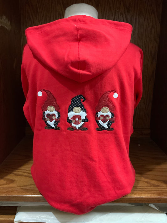 Red 3 Gnome Zip Hoodie S-4X